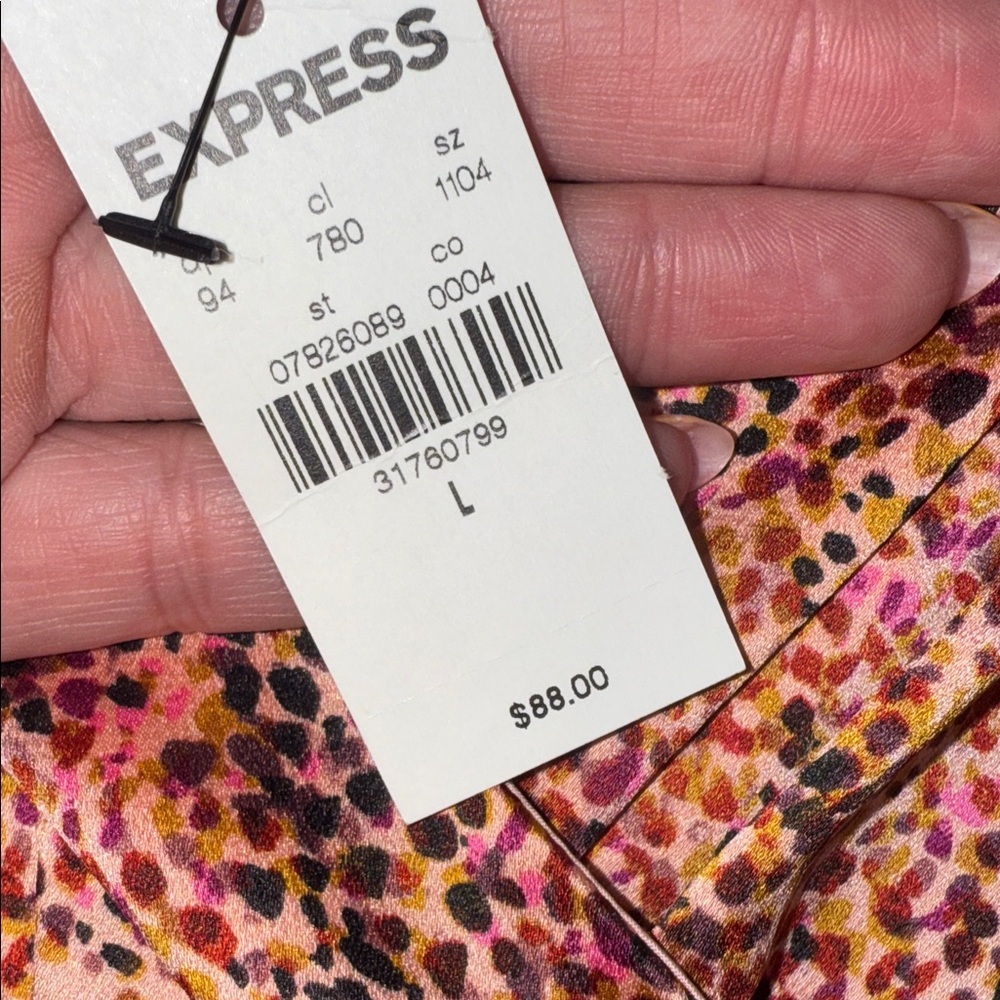 Express Multicolor Mini Dress with Ruffle Sleeves - Picture 5 of 7